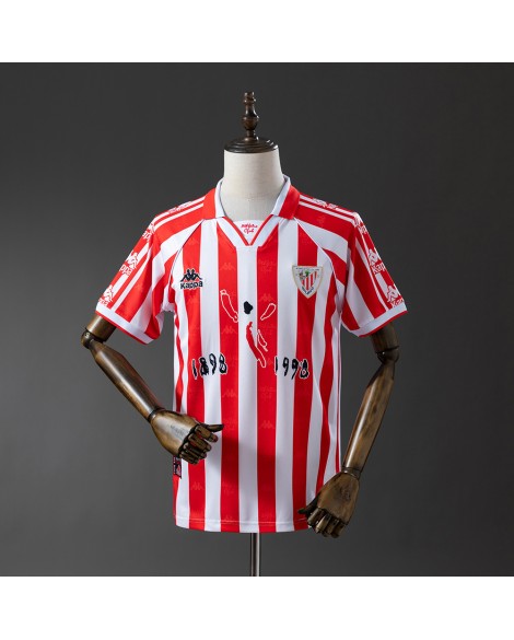 Athletic Bilbao 97/98 Retro-Heimtrikot zum 100-jährigen Jubiläum Athletic Bilbao 97/98 Retro-Heimtrikot zum 100-jährigen Jubiläum