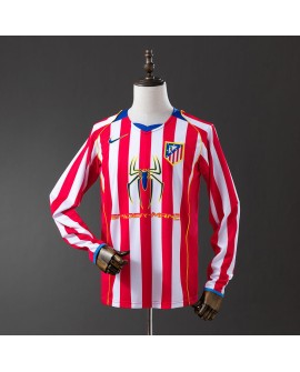 Atlético Madrid Retro-Heimtrikot der Saison 2004/05 mit langen Ärmeln