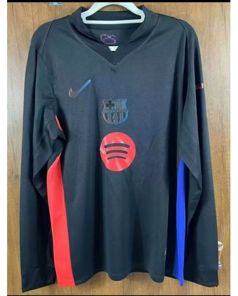 Barcelona Auswärts-Fußballtrikot 2024/25 – Spotify-Logo ohne Text – Langarm