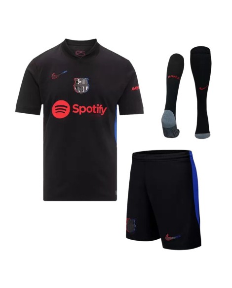 Barcelona Auswärts-Fußballtrikot 2024/25 (Trikot + Shorts + Socken)