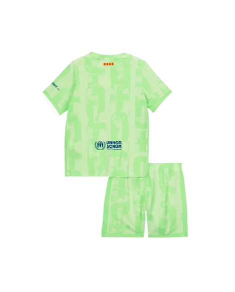 Barcelona Third Away Soccer Jersey Kit 2024/25 Kids(Jersey+Shorts) - UCL (Spotify Logo Without Text)