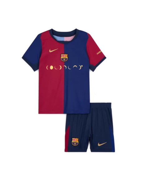 Barcelona Heim-Fußballtrikot 2024/25 für Kinder (Trikot + Shorts) – COLDPLAY
