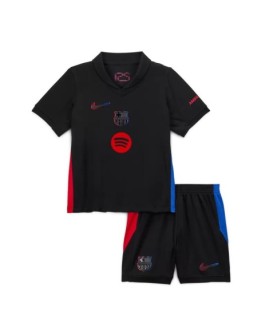 Barcelona Auswärts-Fußballtrikot 2024/25 für Kinder (Trikot + Shorts) – Spotify-Logo ohne Text
