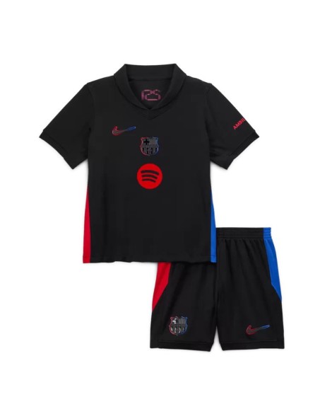 Barcelona Auswärts-Fußballtrikot 2024/25 für Kinder (Trikot + Shorts) – Spotify-Logo ohne Text