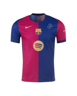 Authentisches Barcelona-Heim-Fußballtrikot 2024/25 – 125. Jubiläum (Spotify-Logo ohne Text)