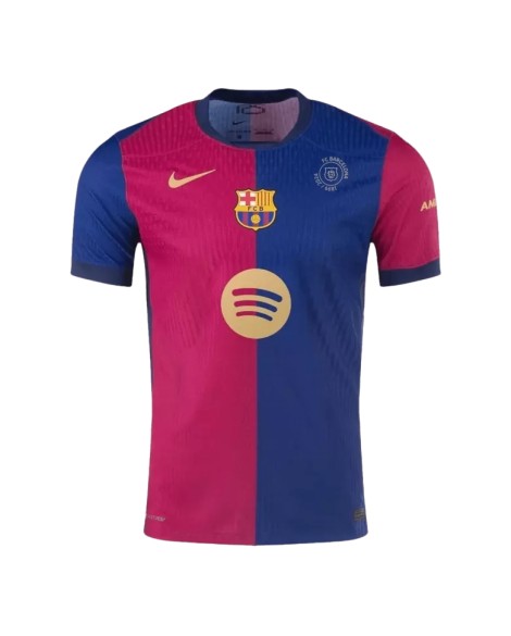 Authentisches Barcelona-Heim-Fußballtrikot 2024/25 – 125. Jubiläum (Spotify-Logo ohne Text)