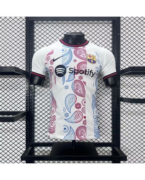 Barcelona 2024/25 Authentic Edition Weißes Trikot Spielerversion