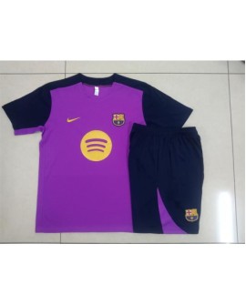 Barcelona lila Kurzarm-T-Shirt-Set 25/26 (Top + Shorts)