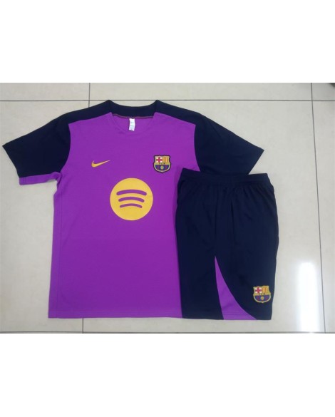 Barcelona lila Kurzarm-T-Shirt-Set 25/26 (Top + Shorts)