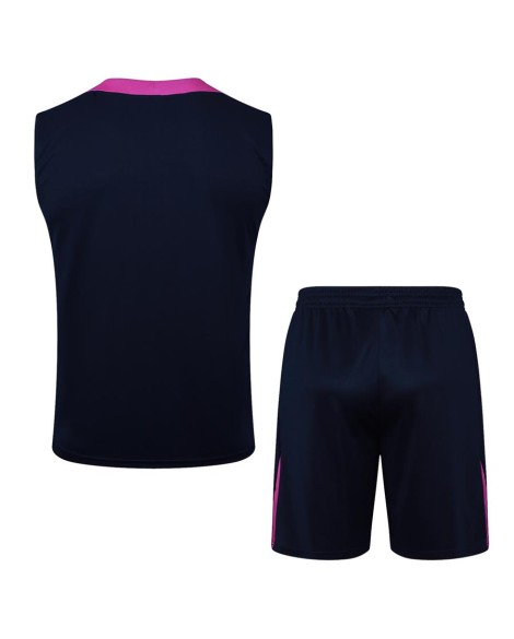 Barcelona schwarzes Westen-Set 25/26 (Top + Shorts)