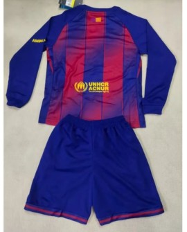 FC Barcelona Heimtrikot der Saison 25/26 (Langarmshirt + Shorts) - Kind