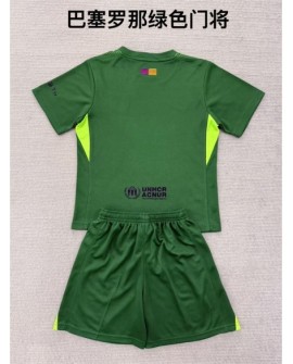 Barcelona Grünes Torwarttrikot-Set 2526 (Oberteil + Shorts)