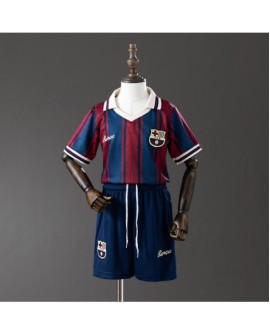 Barcelona Retro-Trikot 2025/26 125-jähriges Jubiläumsset (Trikot + Shorts) - Kind