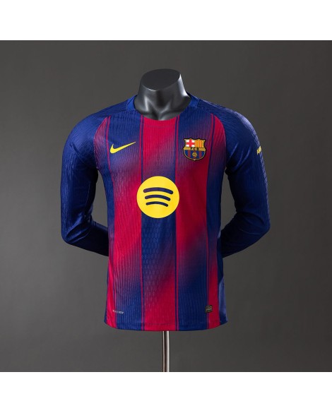 Barcelona Heimtrikot der Saison 25/26 mit langen Ärmeln - Player