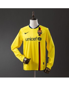 Barcelona Auswärts-Retro-Langarmtrikot 08/09