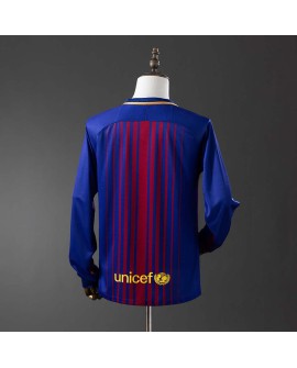 Retro-Stil Barcelona Heimtrikot mit langen Ärmeln für die Saison 2017/18
