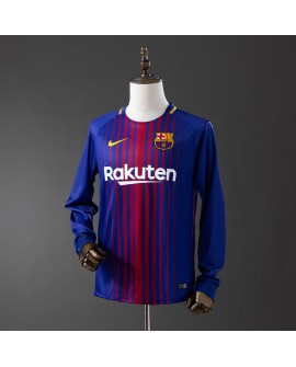 Retro-Stil Barcelona Heimtrikot mit langen Ärmeln für die Saison 2017/18