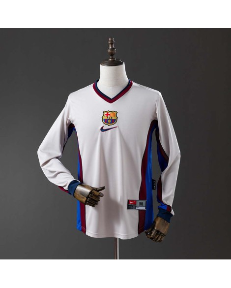 Barcelona 98/99 Auswärts-Langarm-Retro-Trikot