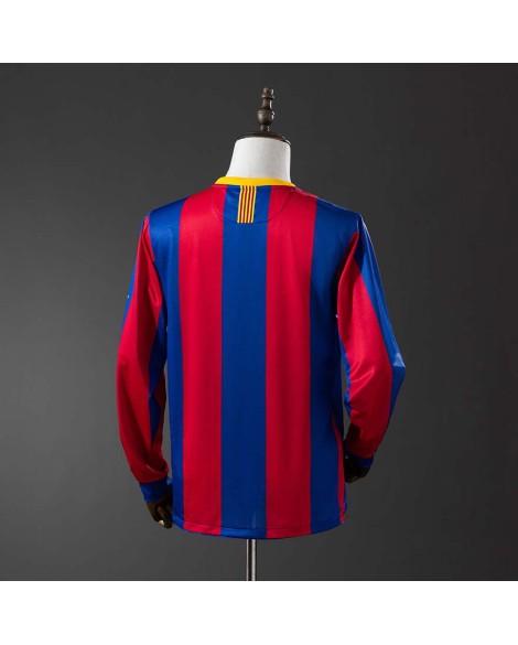Barcelona 2010/11 Heimtrikot Champions League Edition Langarm Retro-Trikot