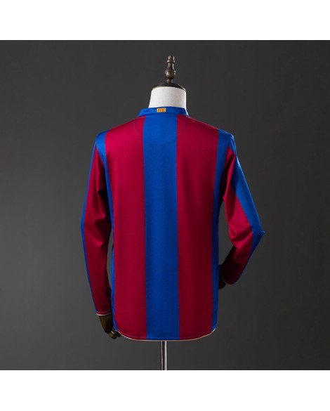 Retro 07/08 Barcelona Langarm-Heimtrikot