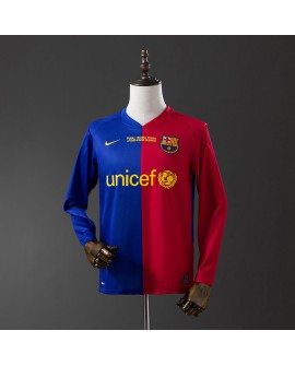 Barcelona 2008/09 Retro-Heimtrikot – Langarm – UCL-Finale