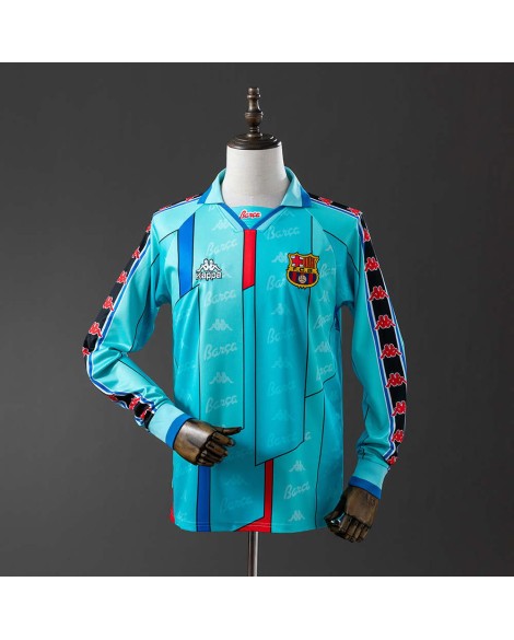 Barcelona 1996/97 Retro-Fußballtrikot mit langen Ärmeln
