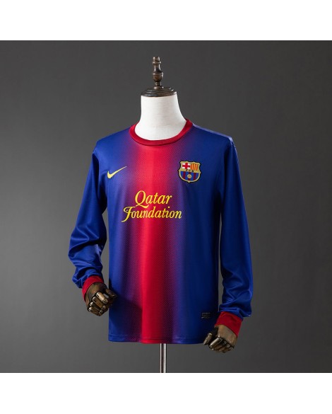 Retro-Langarmtrikot Barcelona Heimtrikot 12/13