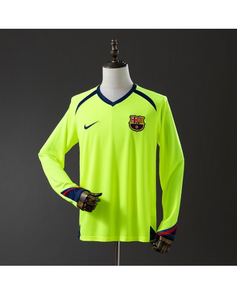 Barcelona 2005/06 Retro-Fußballtrikot mit langen Ärmeln
