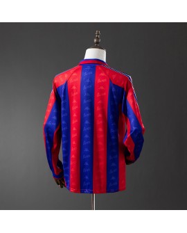 Barcelona 1996/97 Retro-Fußballtrikot mit langen Ärmeln