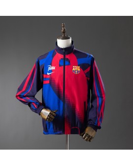 Barcelona Wendejacke Windbreaker - Rot & Marineblau