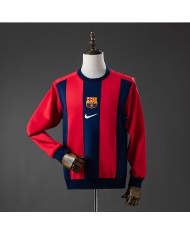 Barcelona Langarm-Sweatshirt – Rot und Blau