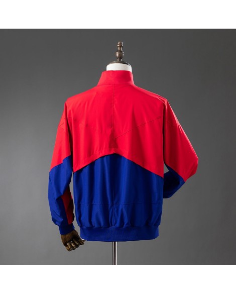 Barcelona Windjacke – Tiefes Königsblau & Edles Rot