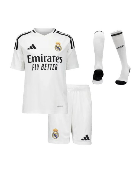 Real Madrid 2024/25 Heimtrikot für Kinder (Trikot + Shorts + Stutzen)