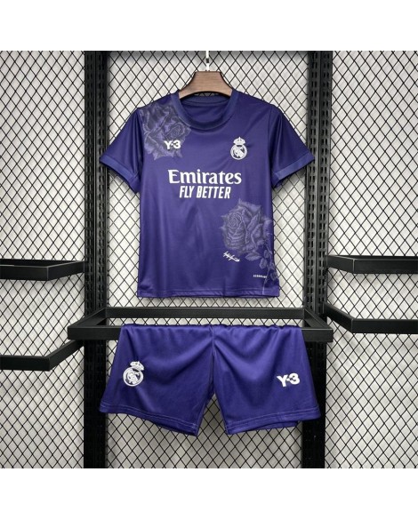 Real Madrid 2024/25 Y3 Rose Special Edition Lila Kinder-Trikot