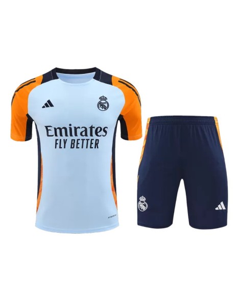 Real Madrid Pre-Match-Trainingstrikot-Set 2024/25 (Trikot + Shorts)