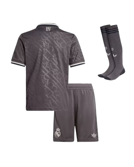 Real Madrid Auswärts-Fußballtrikot 2024/25 für Kinder (Trikot + Shorts + Socken)