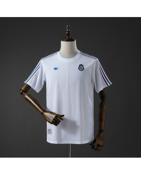 Real Madrid Fan-T-Shirt mit Logo, weiß und blau
