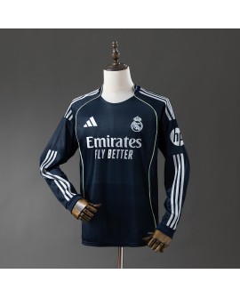 Real Madrid Auswärtstrikot mit langen Ärmeln für die Saison 25/26