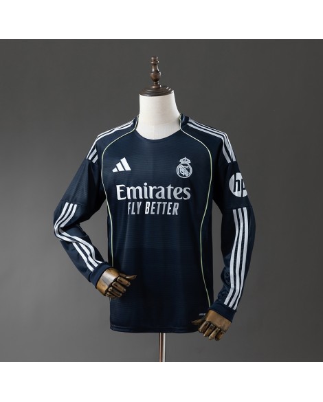 Real Madrid Auswärtstrikot mit langen Ärmeln für die Saison 25/26