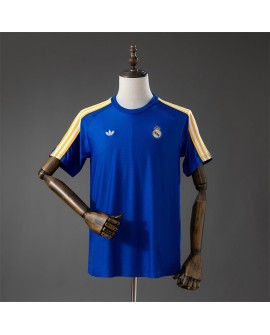 Real Madrid Blaues T-Shirt mit Tribünenlogo
