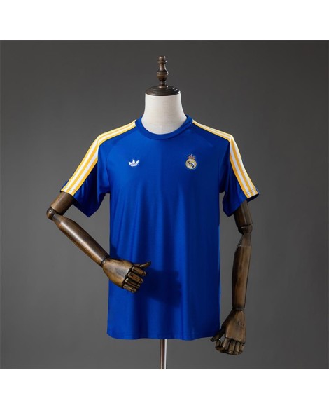Real Madrid Blaues T-Shirt mit Tribünenlogo