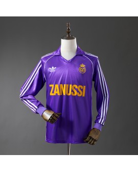 Real Madrid 84/85 Auswärts-Langarm-Retro-Trikot