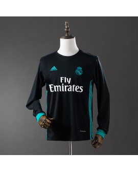 Retro Real Madrid Auswärts-Langarmtrikot 17/18