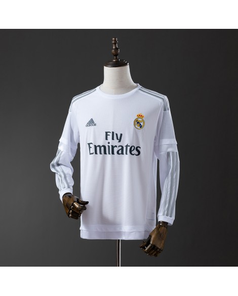 Real Madrid Heimtrikot 15/16, langärmlig, Retro-Stil