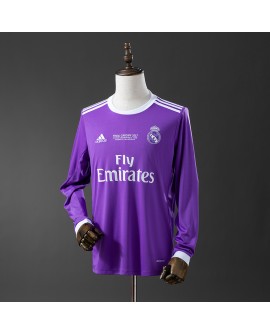 Retro-Langarm-Auswärtstrikot von Real Madrid 16/17
