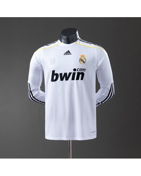 Real Madrid 09/10 Heimtrikot Langarm Retro - Player