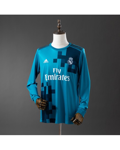 Retro Real Madrid Saison 17/18 Langarm-Auswärtstrikot