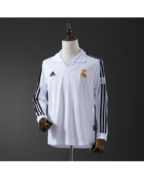 Real Madrid Heimtrikot 2002/03 (UEFA Champions League) Langarm-Retro-Trikot