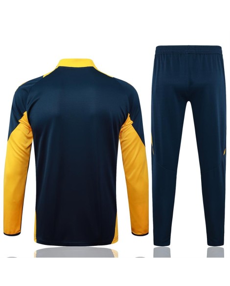 Real Madrid Trainingsuniform – 2425 Königsblau (gelber Kragen)