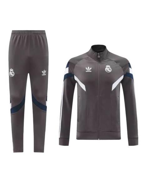 Real Madrid Trainingsset 2024/25 – Grau (Jacke + Hose)